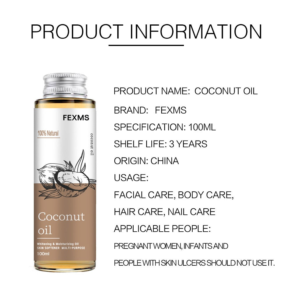 Coconut Skin Care Massage Body Care Essential Oil Coconut oil