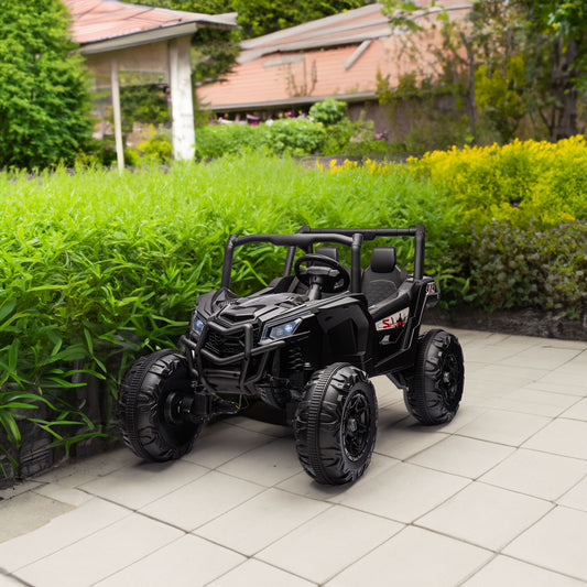 Side by Side 4x4 Ride on Off-Road Truck with Parent Remote Control, Battery Powered Electric Car w/High Low Speed