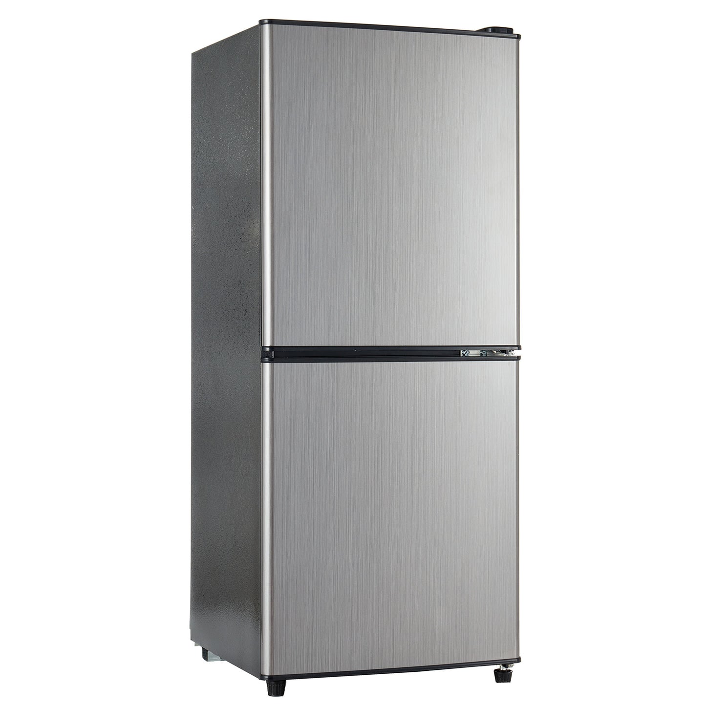 Dual Zone Refrigerator, 2.2+1.4Cu.Ft 4 Star Freezer, 7 Temperature Settings, 45 dB, Brushed Gray Silver, LED Lighting