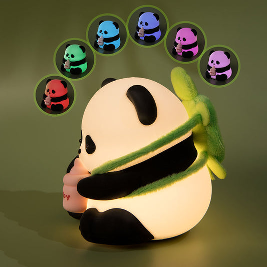 Panda silicone Lamp Room Decor Birthday Gifts Huahua Panda Fun Lamp